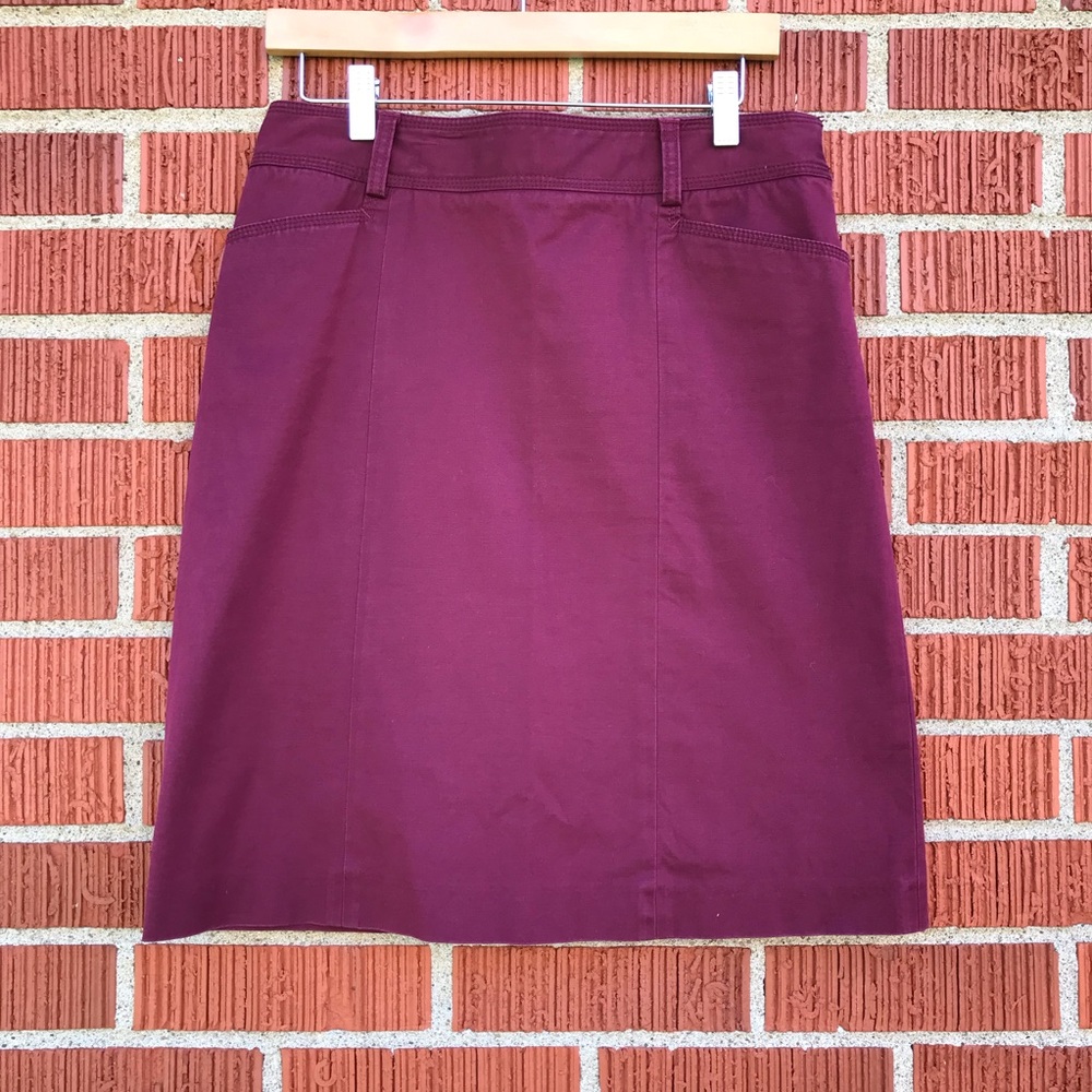 J.Crew mini skirt plumb wine size 6 front pockets